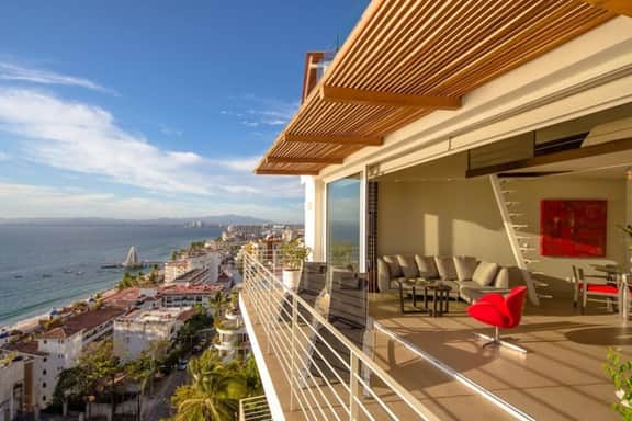 1 BR  2 BA Penthouse Los Muertos Beach 1200 SF